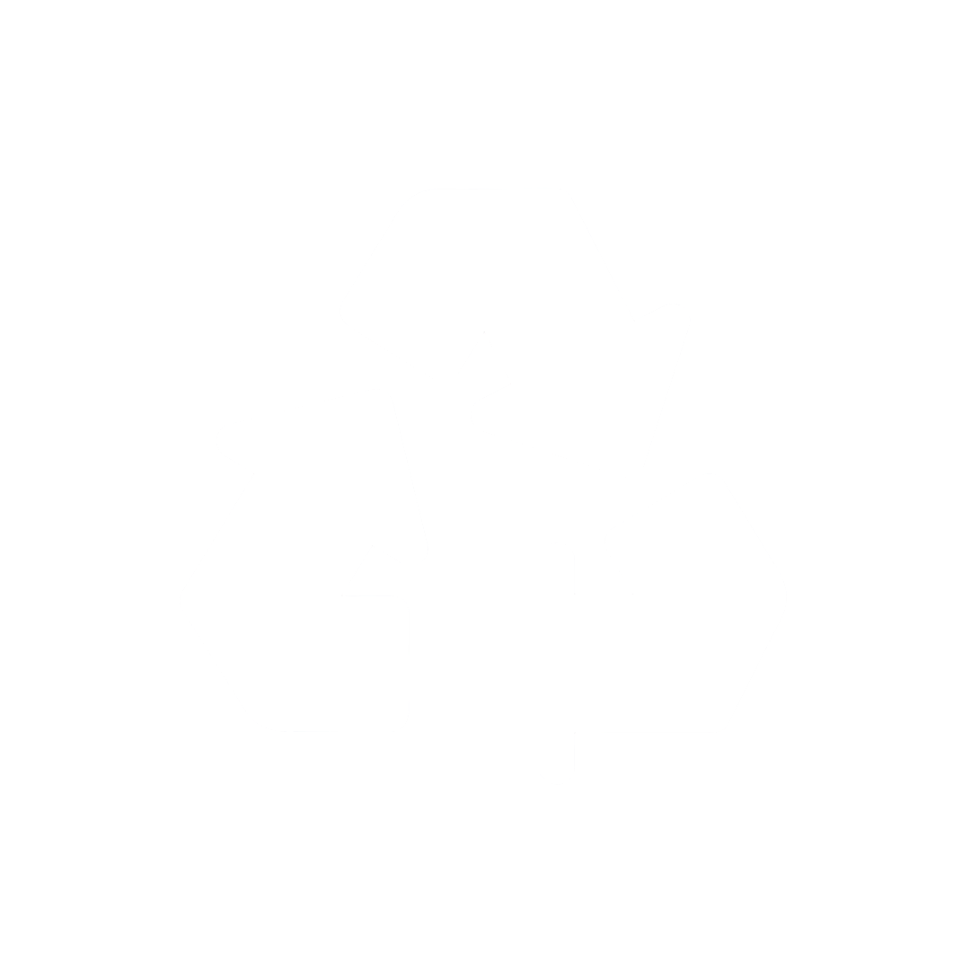 biała ikona recyklingu