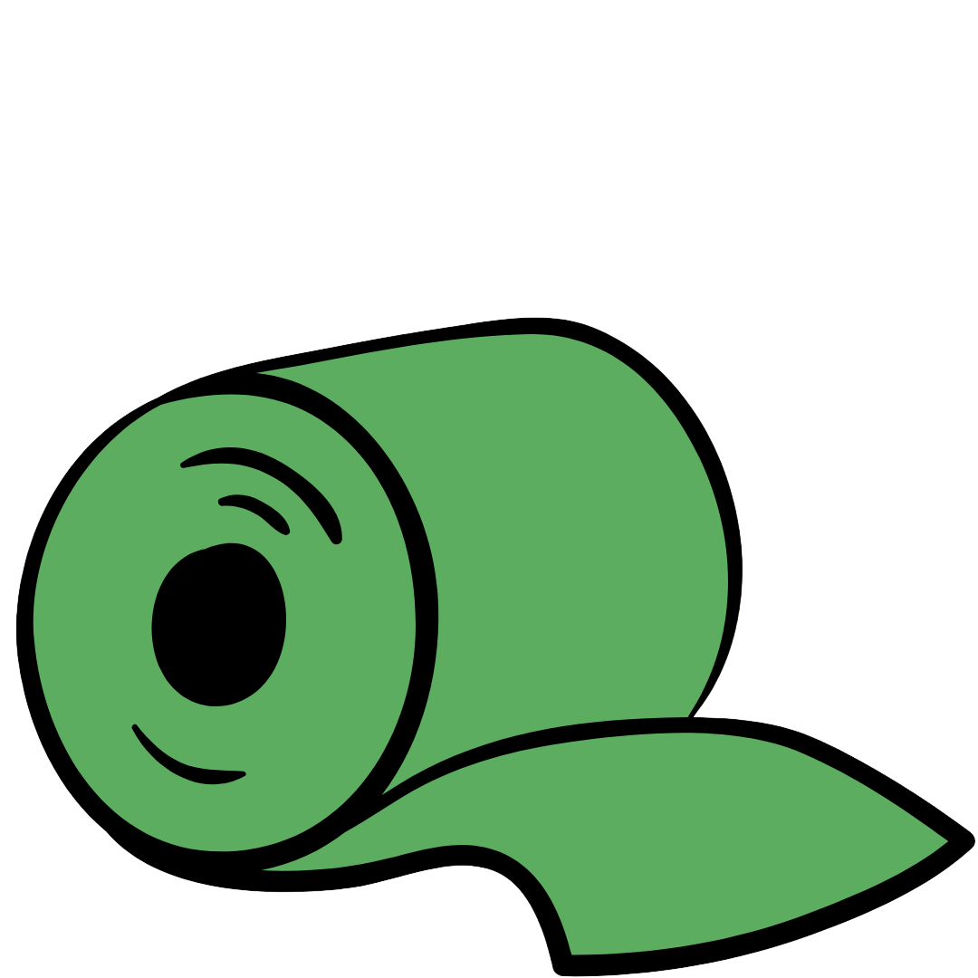 zielona ikona folii na rolce