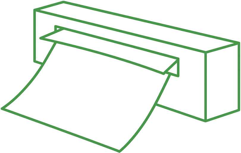 ikona przedstawiająca podajnik z folią