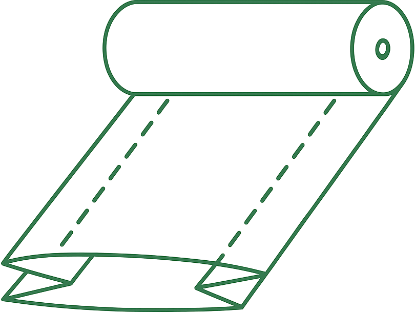ikona rękawa foliowego w rolce
