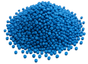 regranulat w kolorze niebieskim